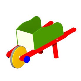 Toy wheelbarrow 3D Object | FREE Artlantis Objects Download